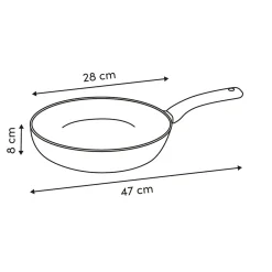 Wok TOSCANE de aluminio 28cm