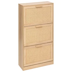 Zapatero con 3 cajones beige 113cm